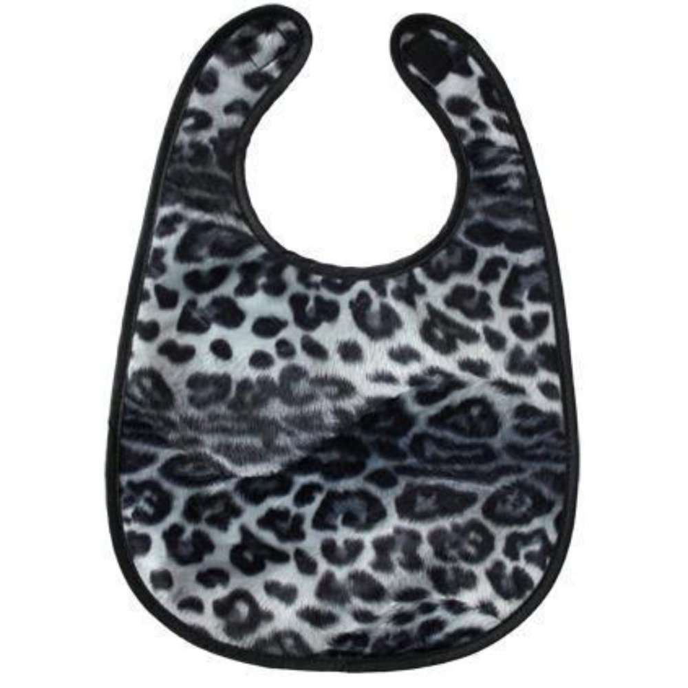 Grey Leopard Bib